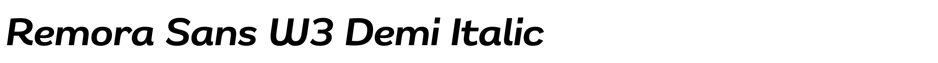 Remora Sans W3 Demi Italic